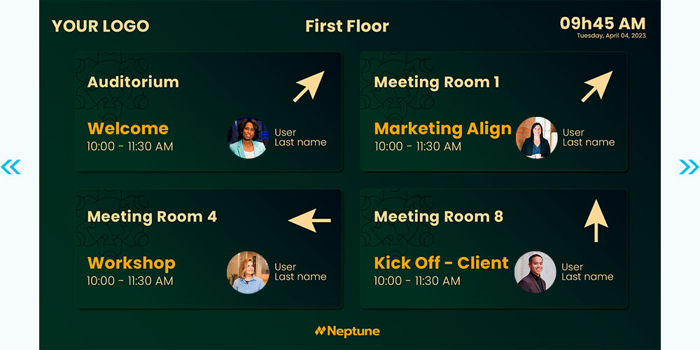 Template 9 Event Display