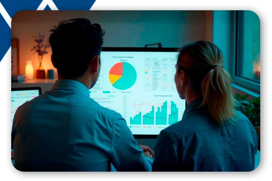 People checking the data-based short forecasts through neptune's system to make budget optimizations.