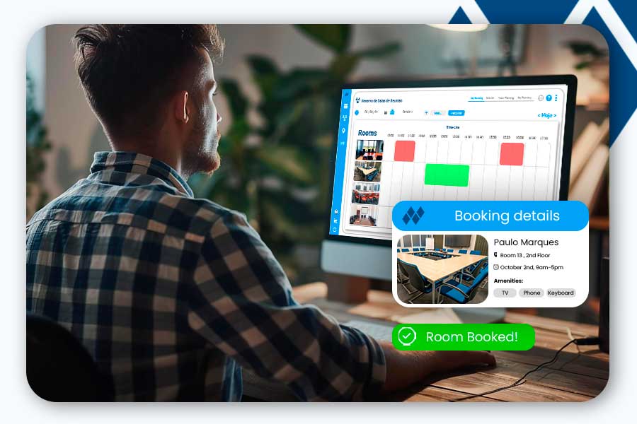 A person requesting a meeting room booking directly through the neptune platform.