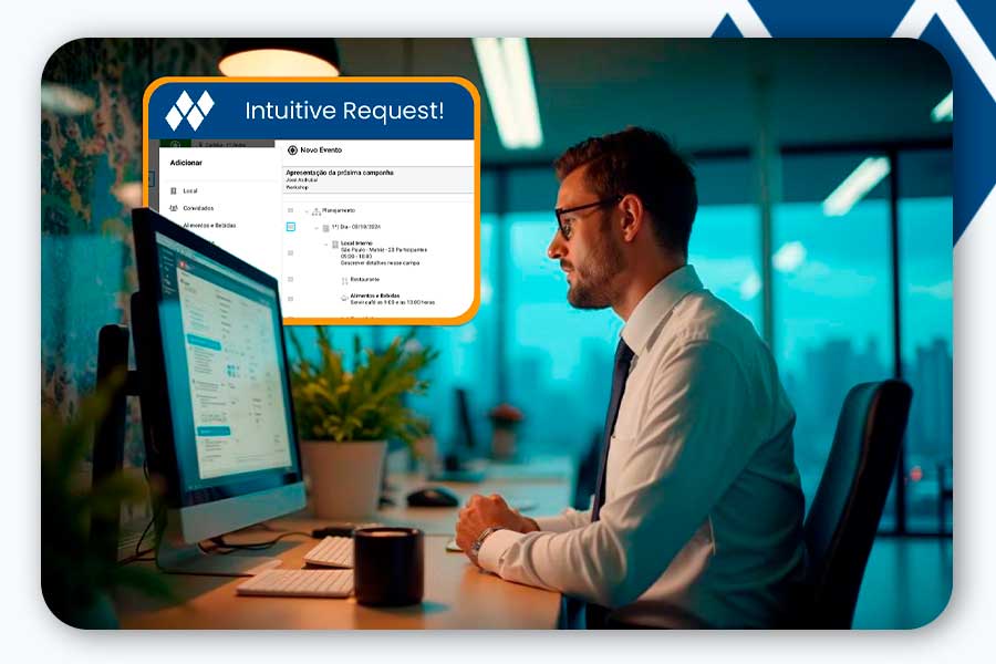 A person intuitively requesting a new event in the Neptune system.